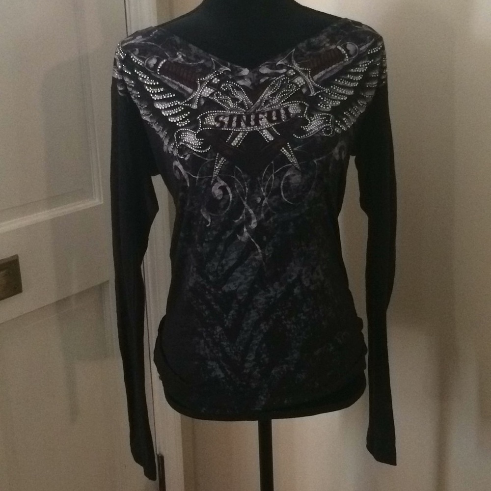 Sinful long sleeve shirt, large